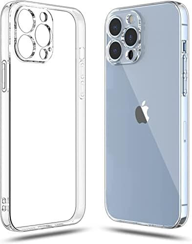 VAKIBO Premium Clear 2MM Thick Transparent Soft TPU Rubber Back Cover Case With Camera Protection Suitable for iPhone 13 Pro
