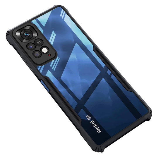 VAKIBO Super Premium Black Border Transparent Case With Corner Protection & Camera Protection Suitable for Mi Redmi Note 11 Pro