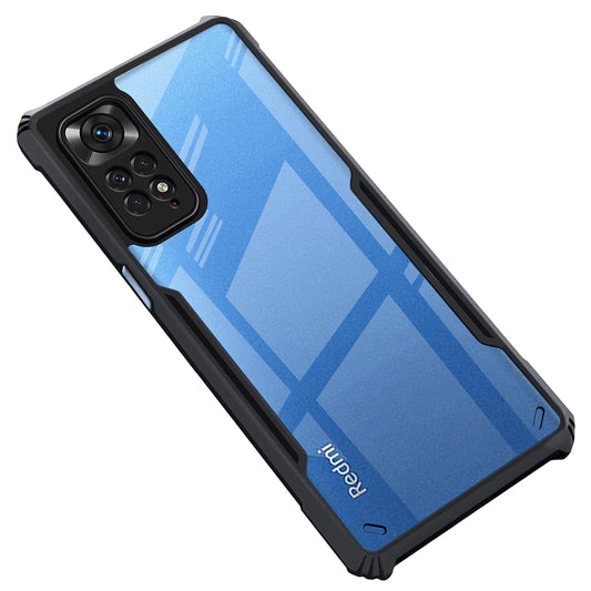 VAKIBO Super Premium Black Border Transparent Case With Corner Protection & Camera Protection Suitable for Mi Redmi Note 11