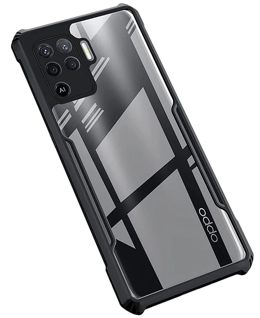 VAKIBO Super Premium Black Border Transparent Case With Corner Protection & Camera Protection Suitable for Oppo A94