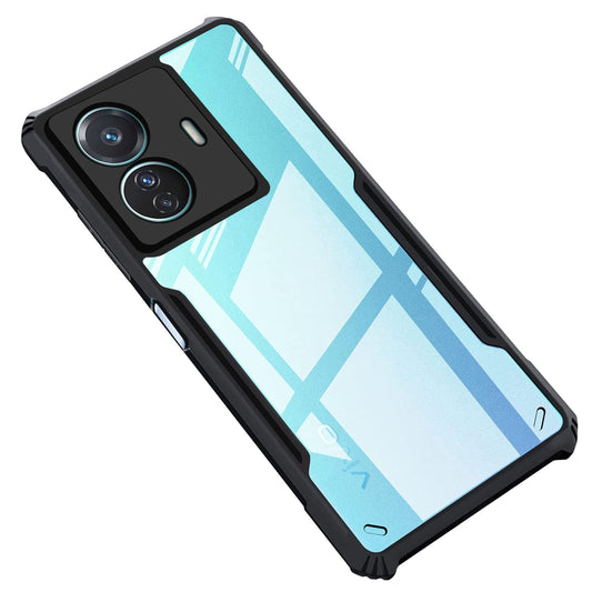 VAKIBO Super Premium Black Border Transparent Case With Corner Protection & Camera Protection Suitable for iQOO Z6 Pro 5G