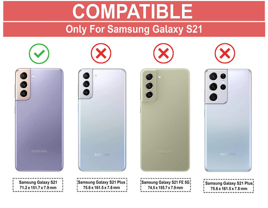 VAKIBO Super Premium Black Border Transparent Case With Corner Protection & Camera Protection Suitable for Samsung S21