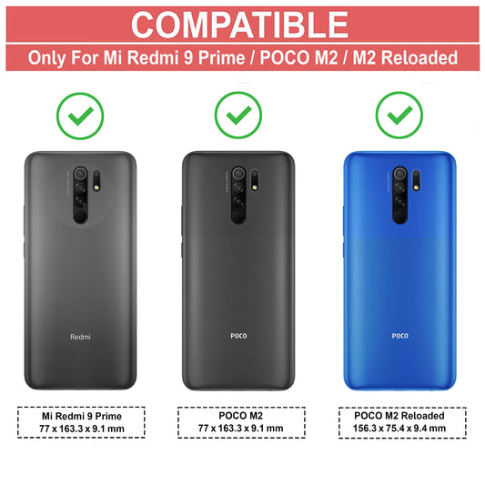 VAKIBO Super Premium Black Border Transparent Case With Corner Protection & Camera Protection Suitable for Mi Redmi 9 Prime