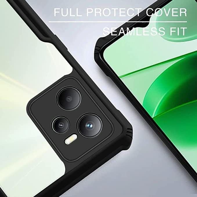 VAKIBO Best Selling Black and Transparent Back Cover Case Made With Soft TPU and Acrylic With 4 Corner and Camera Protection Suitable for Realme C35