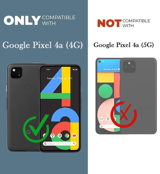 VAKIBO Best Selling Black and Transparent Coloured Made With Soft TPU and Acrylic Back Cover Case With 4 Corner and Camera Protection Suitable for Google Pixel 4A