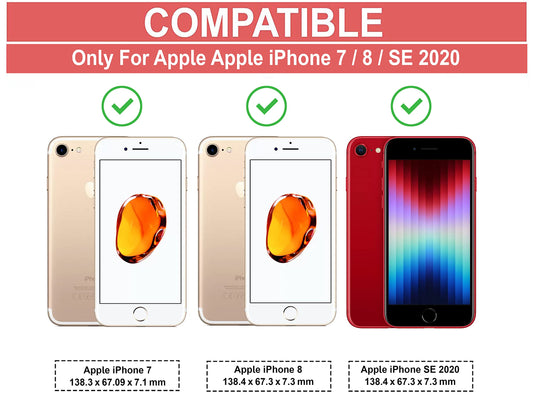 VAKIBO Super Premium Black Border Transparent Case With Corner Protection & Camera Protection Suitable for iPhone SE 2020