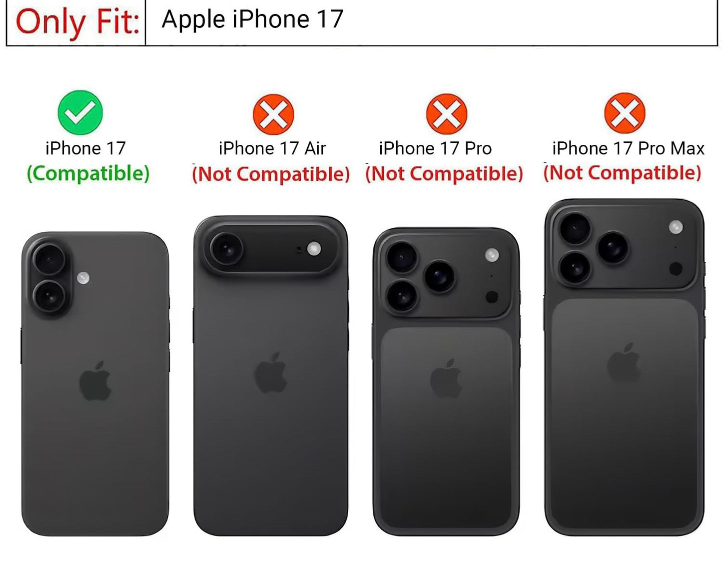 VAKIBO Super Premium Black Border Transparent Case With Corner Protection & Camera Protection Suitable for iPhone 17