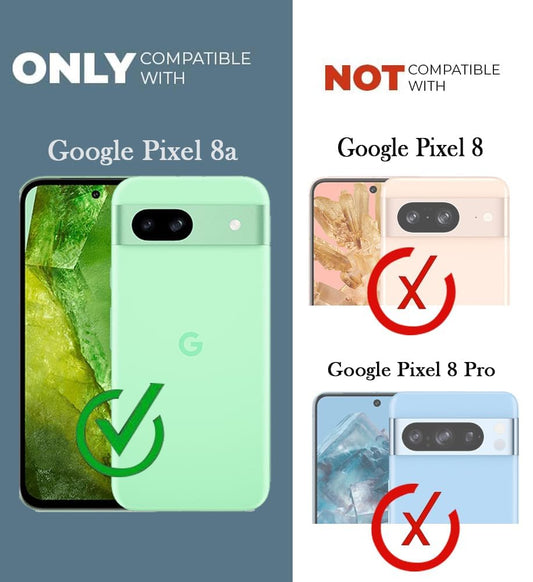 VAKIBO Best Selling Black and Transparent Coloured Made With Soft TPU and Acrylic Back Cover Case With 4 Corner and Camera Protection Suitable for Google Pixel 8A