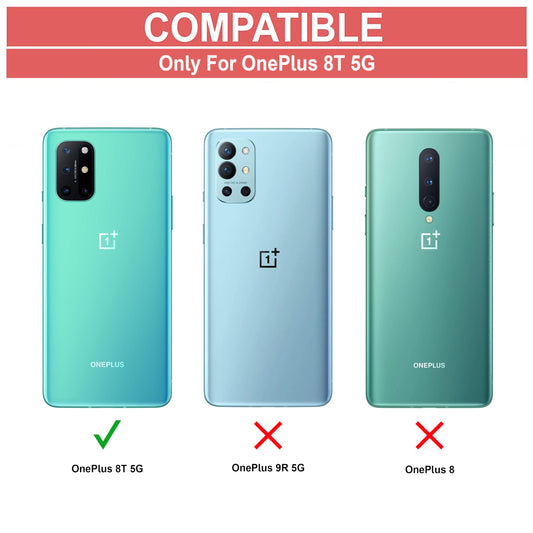 VAKIBO Super Premium Black Border Transparent Case With Corner Protection & Camera Protection Suitable for Oneplus 8T