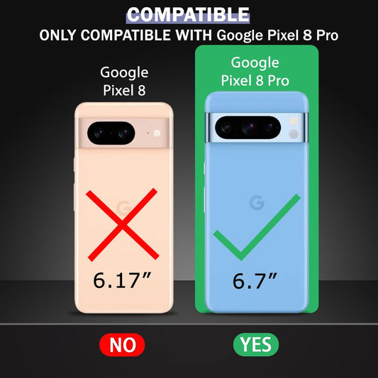 VAKIBO Super Premium Black Border Transparent Case With Corner Protection & Camera Protection Suitable for Google Pixel 8 Pro