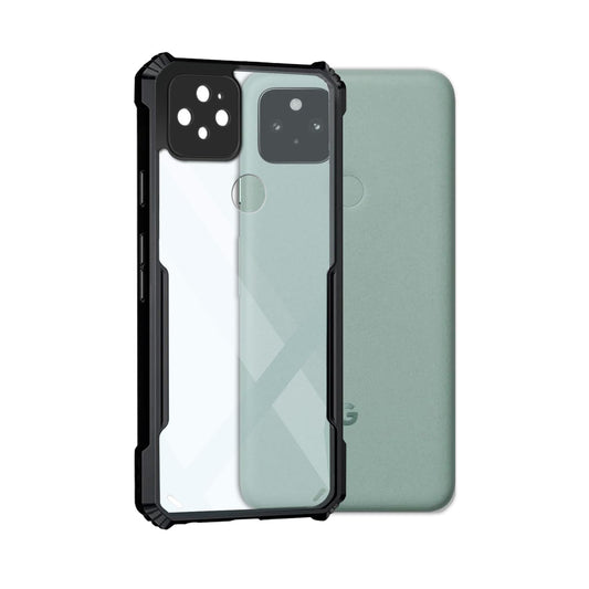 VAKIBO Super Premium Black Border Transparent Case With Corner Protection & Camera Protection Suitable for Google Pixel 5