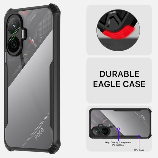 VAKIBO Super Premium Black Border Transparent Case With Corner Protection & Camera Protection Suitable for Mi Poco F7