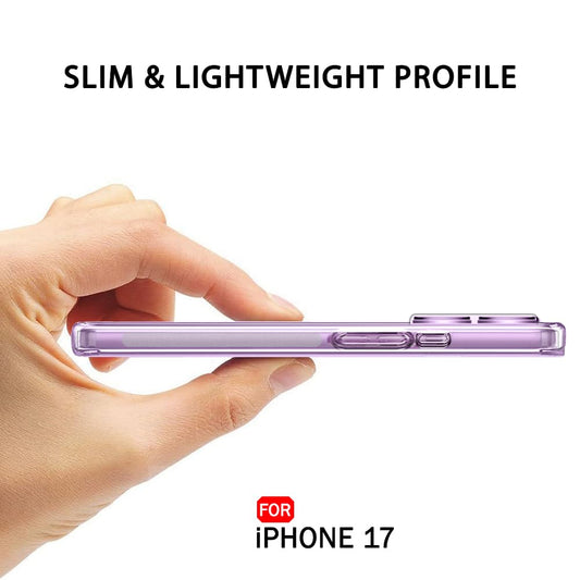 VAKIBO Premium Clear 1.5MM Thick Transparent Soft TPU Rubber Back Cover Case With Camera Protection Suitable for iPhone 17