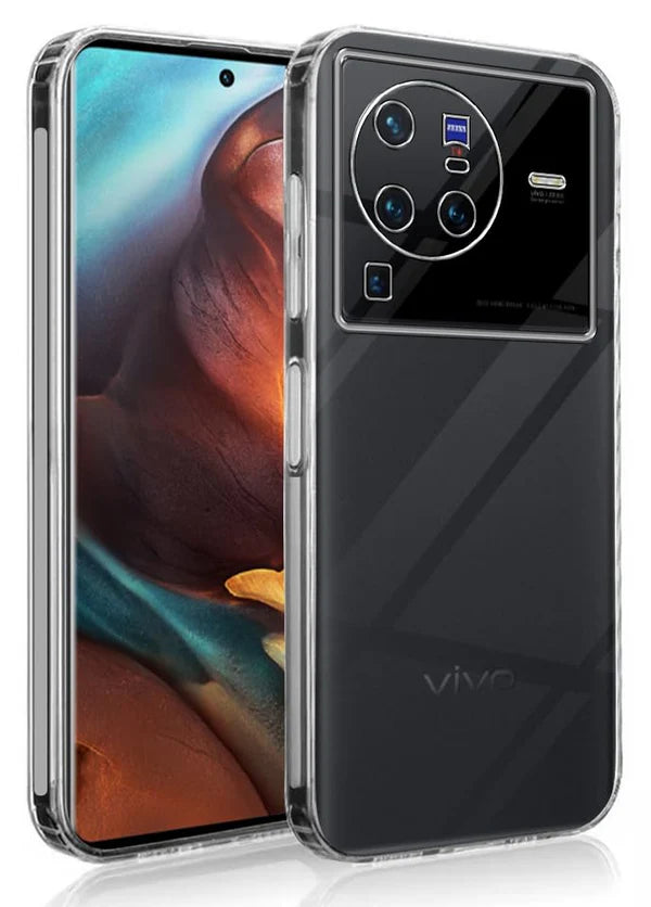 VAKIBO Premium Clear 1.5MM Thick Transparent Soft TPU Rubber Back Cover Case With Camera Protection Suitable for Vivo X80 Pro