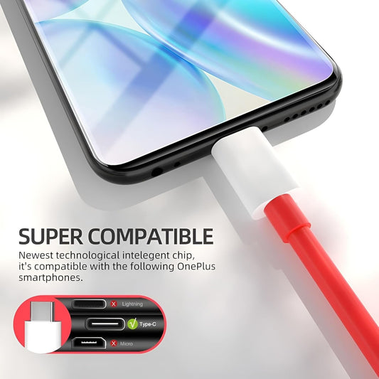 Dash Cable Premium USB To Type C | Premium Dash Red Charging Cable Type C Cable Fast Charge
