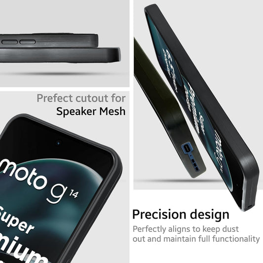 VAKIBO Black Coloured Back Cover Case Suitable for Moto G14