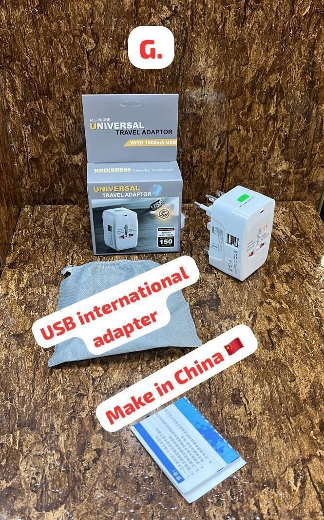 Universal Travel Adapter Plus Charger (with 2 USB)