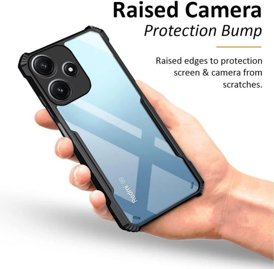 VAKIBO Best Selling Black and Transparent Coloured Made With Soft TPU and Acrylic Back Cover Case With 4 Corner and Camera Protection Suitable for Oppo A5 Pro