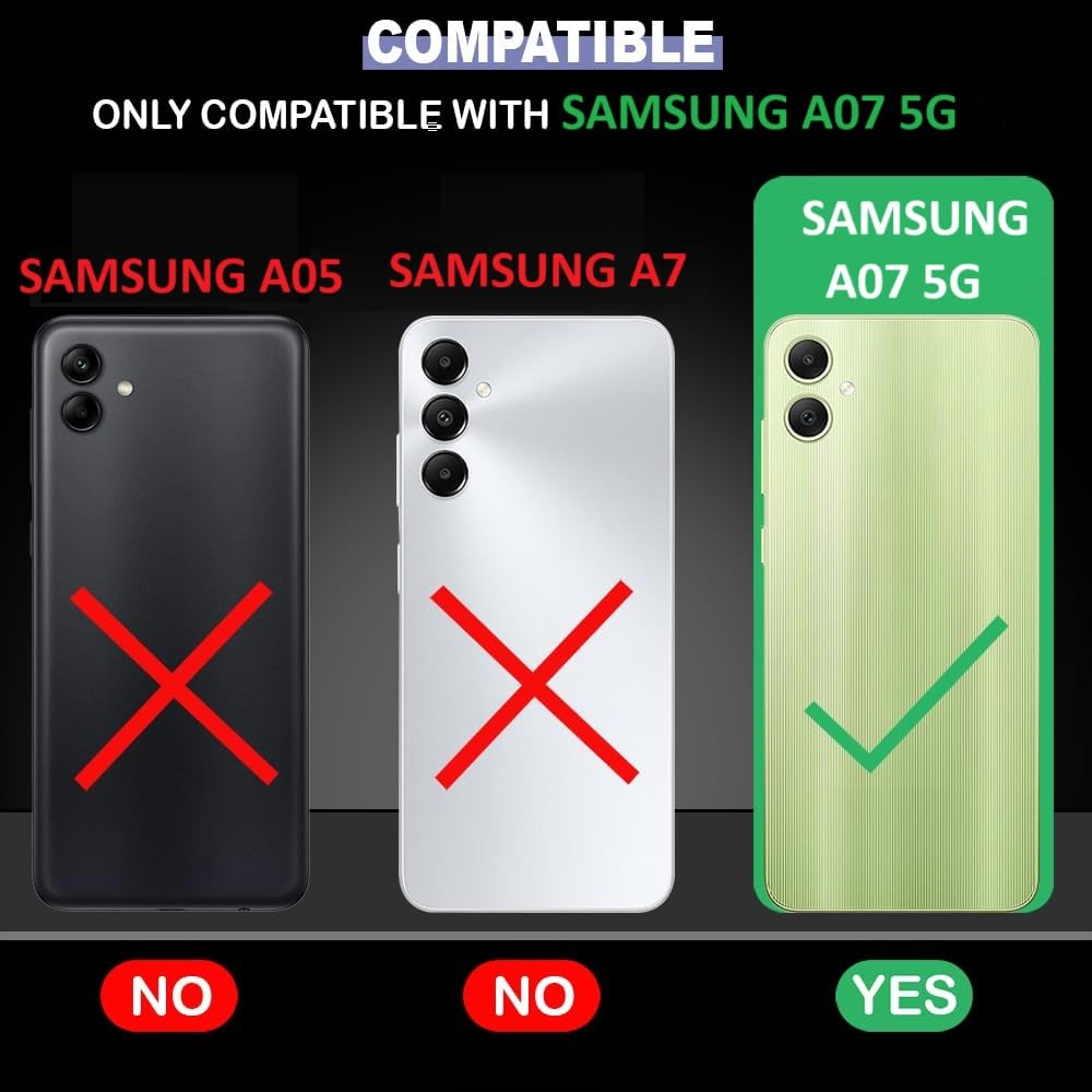 VAKIBO Best Selling Black and Transparent Coloured Made With Soft TPU and Acrylic Back Cover Case With 4 Corner and Camera Protection Suitable for Samsung Galaxy A07