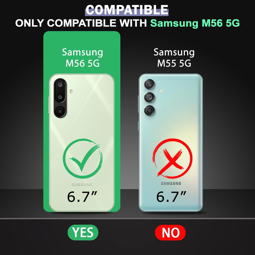 VAKIBO Premium Clear 1.5MM Thick Transparent Soft TPU Rubber Back Cover Case With Camera Protection Suitable for Samsung Galaxy M56