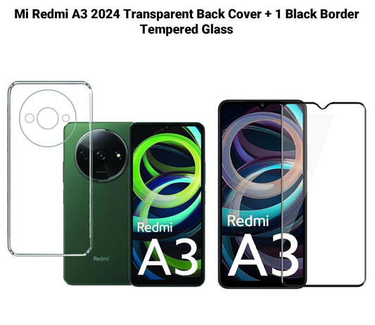 VAKIBO Premium Clear 1.5MM Thick Transparent Soft TPU Rubber Back Cover Case With Camera Protection Suitable for Mi Redmi A3 2024