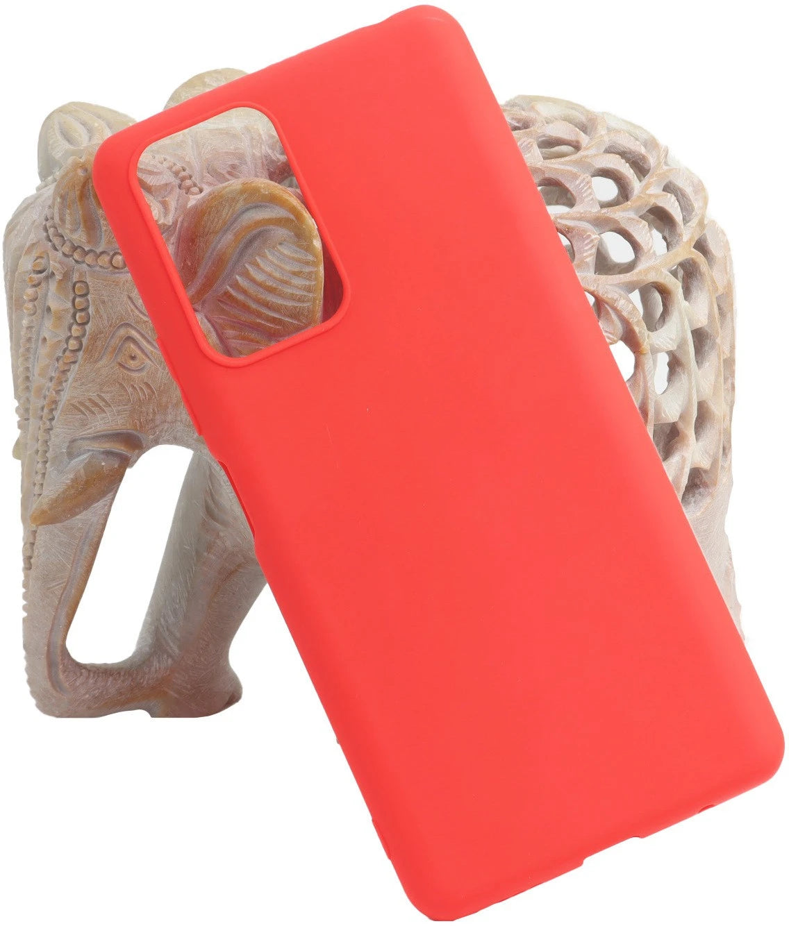 VAKIBO 1.2 MM Thick Red Coloured Soft TPU Rubber Back Cover Case With Camera Protection Ring Suitable for MI Redmi Note 10 Pro