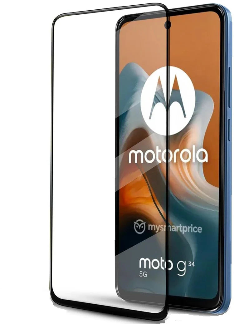 Super Premium Quality Tempered Glass Screen Guard Protector With Black Border Suitable For Moto G45