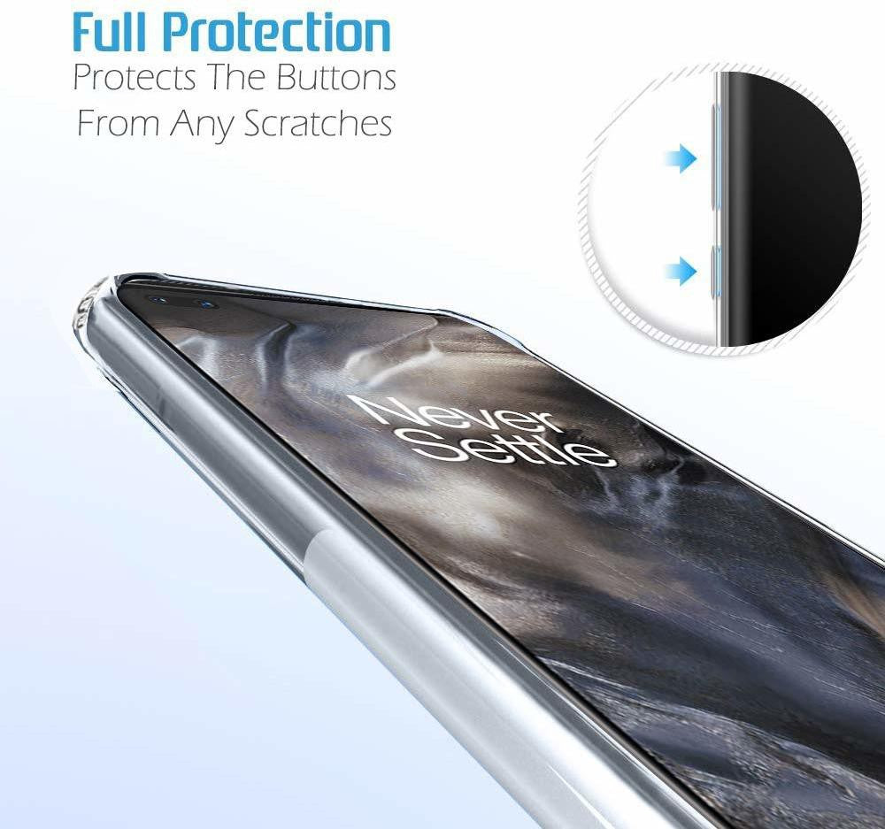 VAKIBO Super Premium Soft TPU Transparent Case With Dustplug,Side Grip,Corner Protection,lanyard Cuts,Camera Protection Suitable for OnePlus Nord