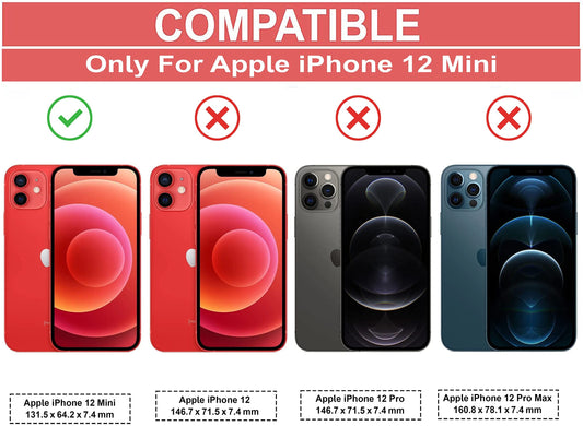 VAKIBO Super Premium Black Border Transparent Case With Corner Protection & Camera Protection Suitable for iPhone 12 Mini 5.4
