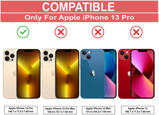 VAKIBO Best Selling Black and Transparent Back Cover Case Made With Soft TPU and Acrylic With 4 Corner and Camera Protection Suitable for Apple iPhone 13 Pro