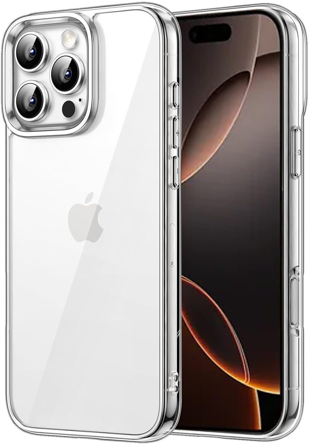 VAKIBO Premium Clear 2MM Thick Transparent Soft TPU Rubber Back Cover Case With Camera Protection Suitable for iPhone 16 Pro Max