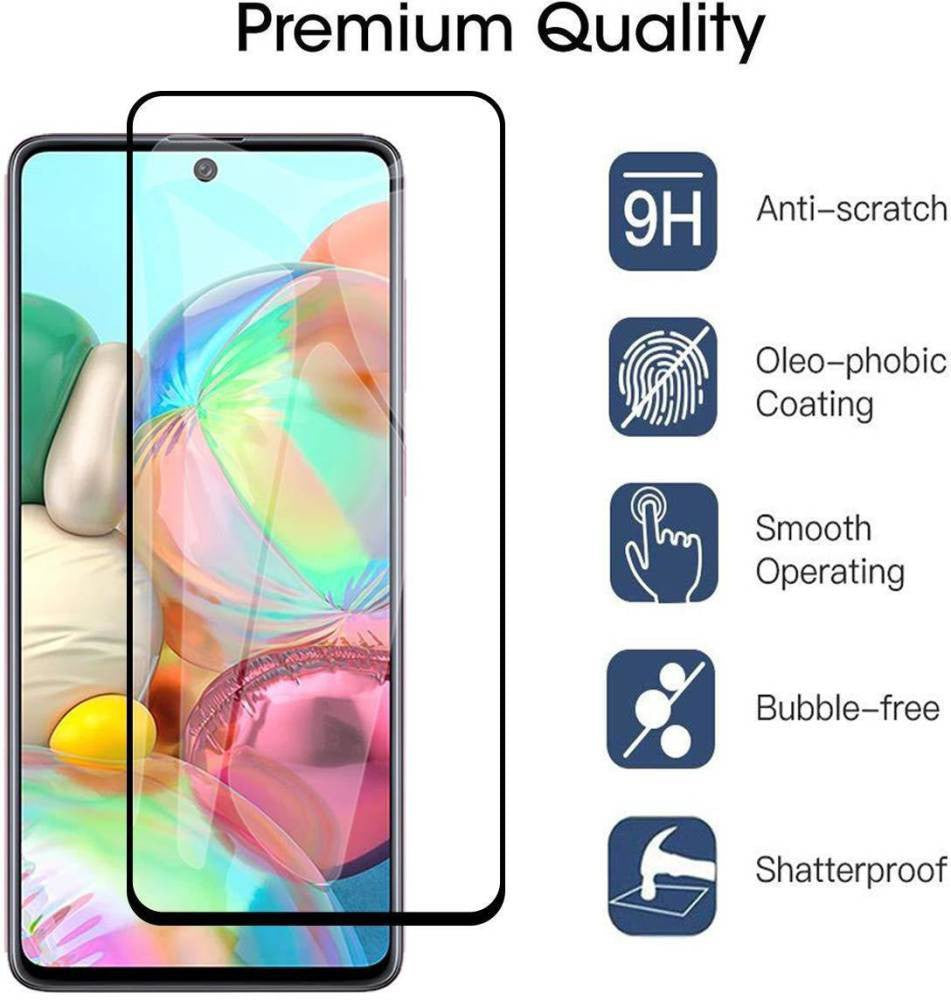 Super Premium Quality Tempered Glass Screen Guard Protector With Black Border Suitable For MI Redmi Note 8