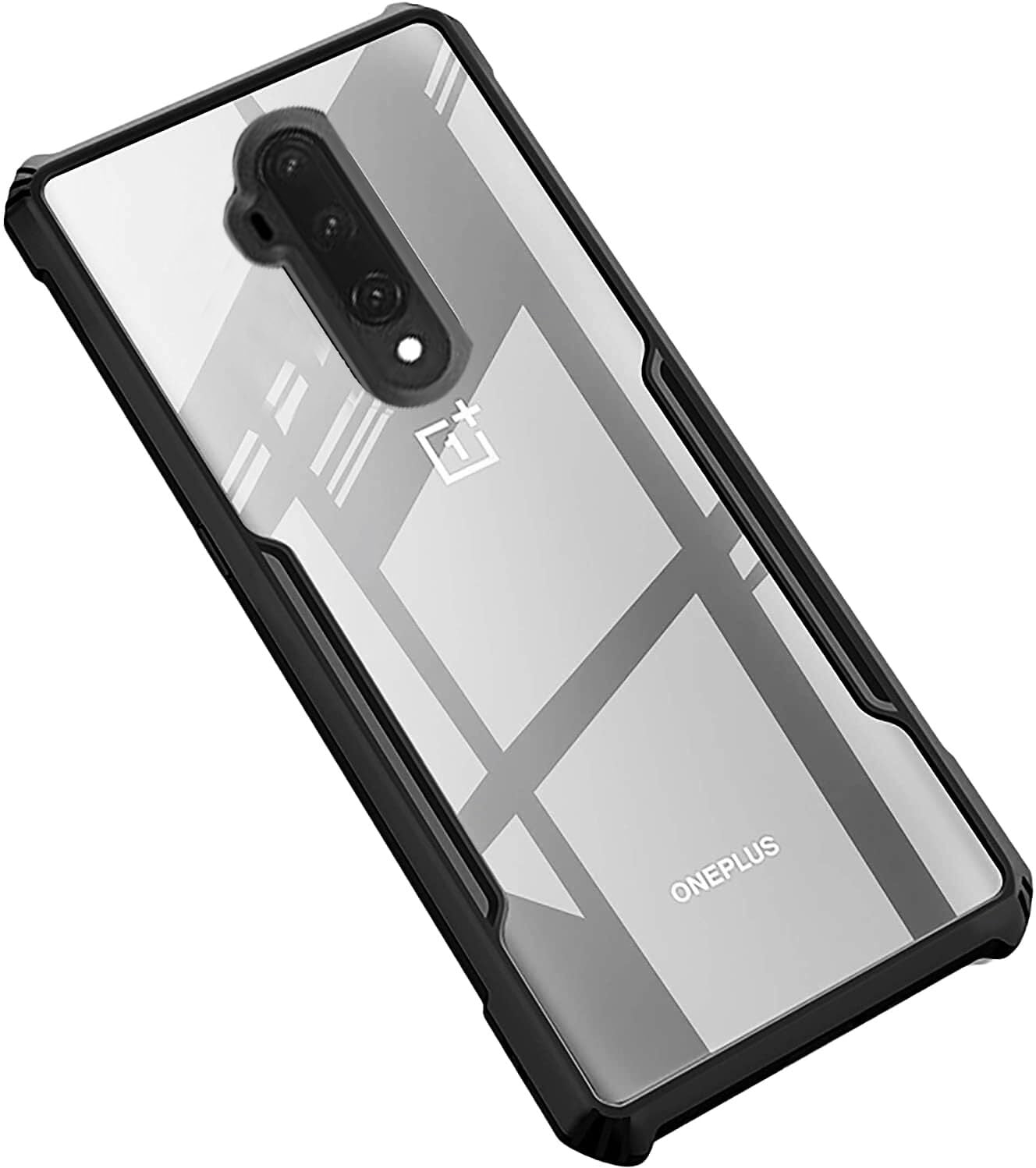 VAKIBO Super Premium Black Border Transparent Case With Corner Protection & Camera Protection Suitable for Oneplus 7T Pro