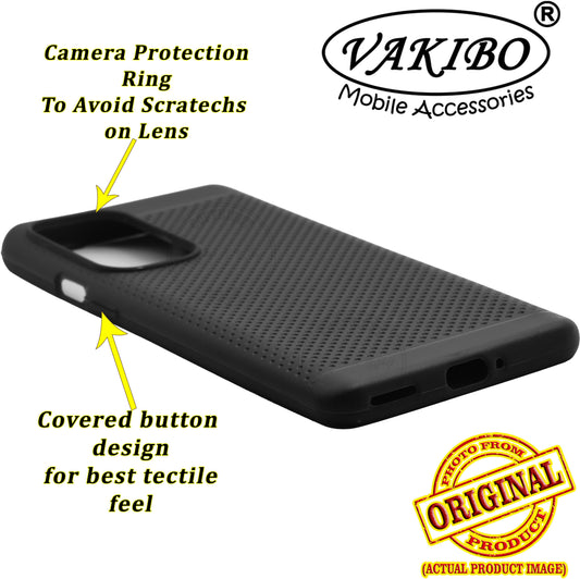 VAKIBO Dotted Design Black Coloured Soft TPU Back Cover Case Suitable for Oneplus 9