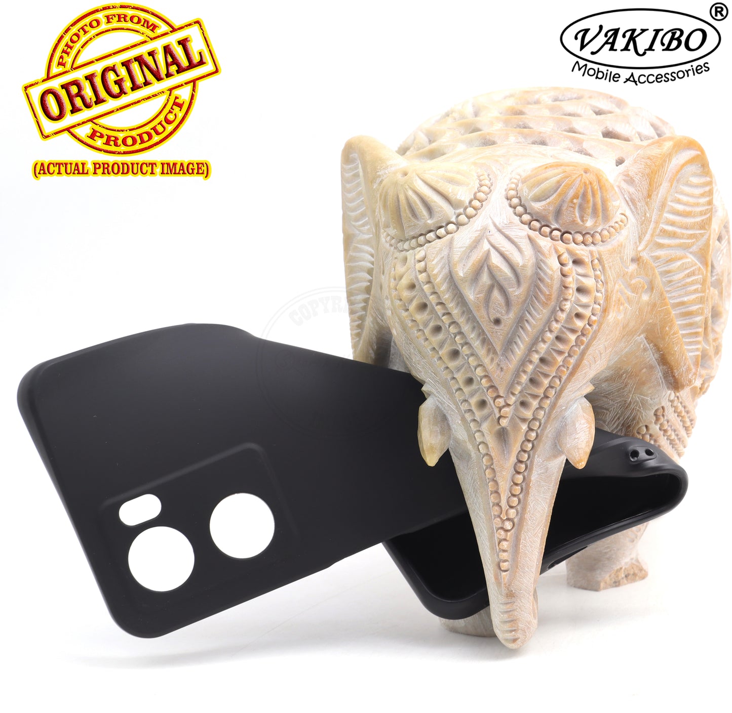 VAKIBO Matte 1.5 MM Thick With Camera Protection Black Coloured Soft TPU Rubber Back Cover Case Suitable for Oppo A57