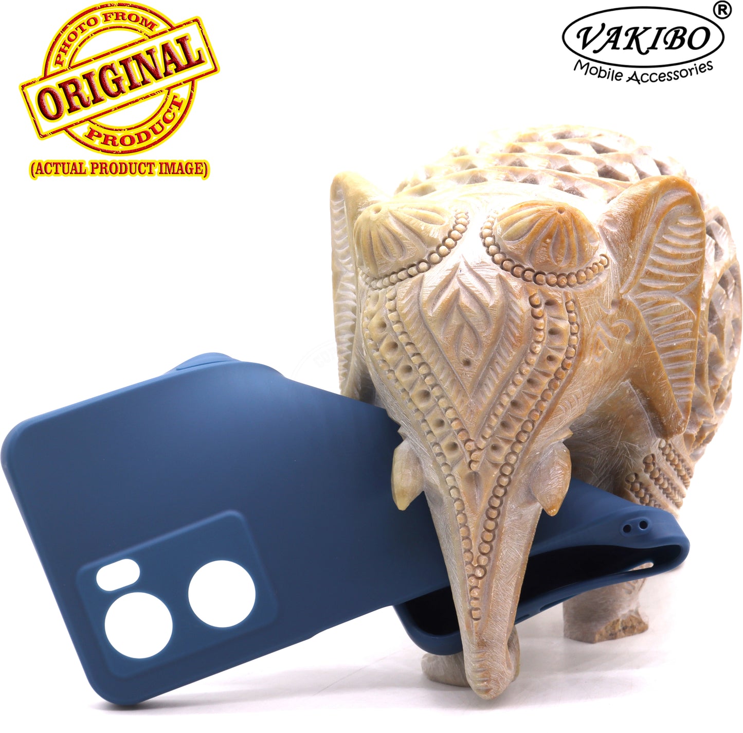 VAKIBO Matte 1.5 MM Thick With Camera Protection Blue Coloured Soft TPU Rubber Back Cover Case Suitable for Oppo A57