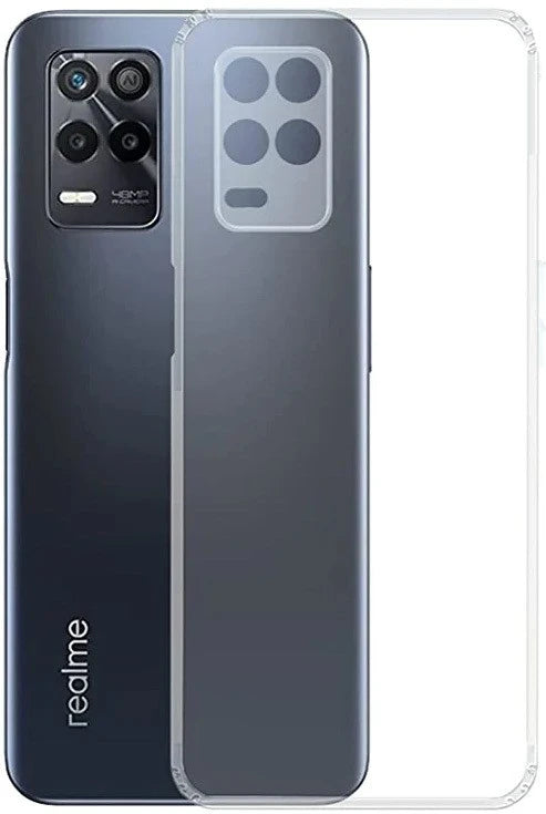 VAKIBO Premium Clear 1.5MM Thick Transparent Soft TPU Rubber Back Cover Case With Camera Protection Suitable for Realme 8