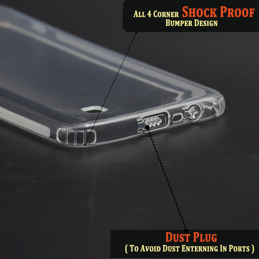 VAKIBO Super Premium Soft TPU Transparent Case With Dustplug,Side Grip,Corner Protection,lanyard Cuts,Camera Protection Suitable for Realme C20