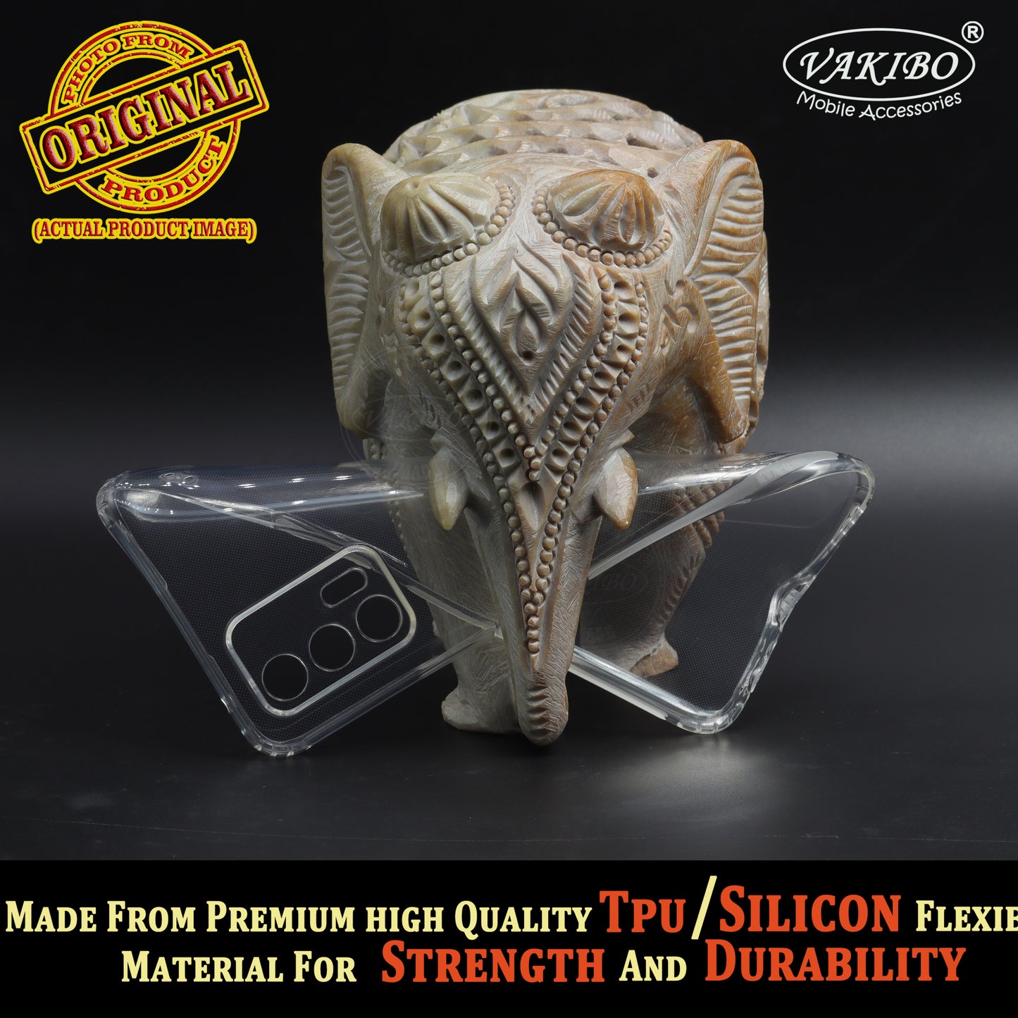 VAKIBO Super Premium Soft TPU Transparent Case With Dustplug,Side Grip,Corner Protection,lanyard Cuts,Camera Protection Suitable for Realme X7 Max