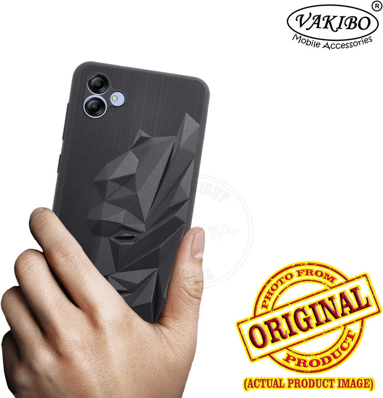 VAKIBO Bat Man 3D Mask Design Black Coloured Soft TPU Back Cover Case With Camera Protection Ring Suitable for Samsung Galaxy M04