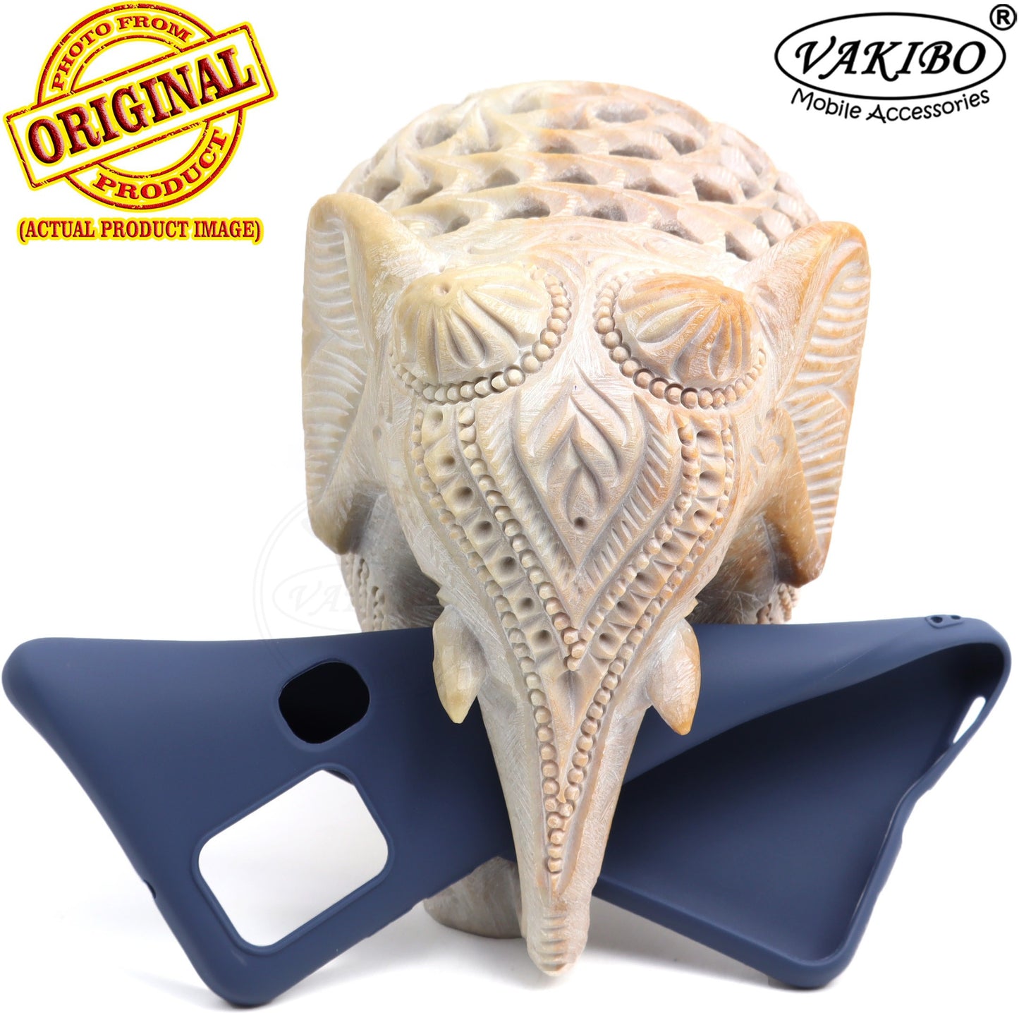 VAKIBO 1.2 MM Thick Blue Coloured Soft TPU Rubber Back Cover Case With Camera Protection Ring Suitable for Samsung Galaxy A21S