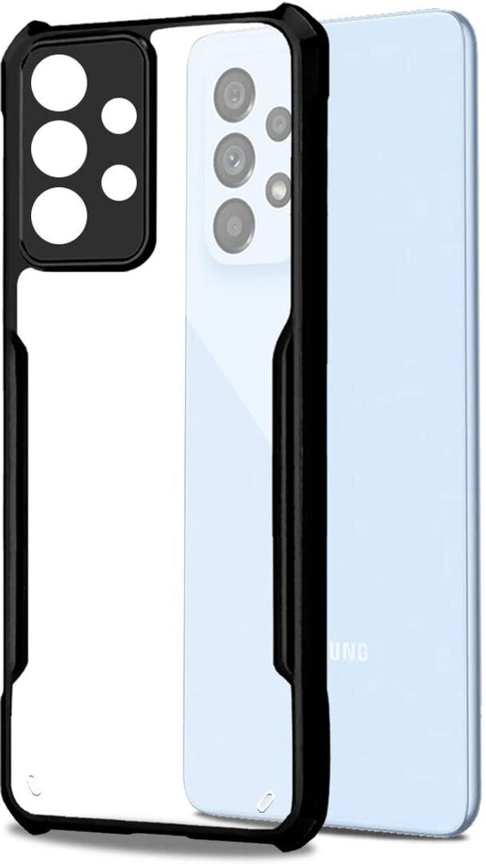 VAKIBO Best Selling Black and Transparent Back Cover Case Made With Soft TPU and Acrylic With 4 Corner and Camera Protection Suitable for Samsung Galaxy A53