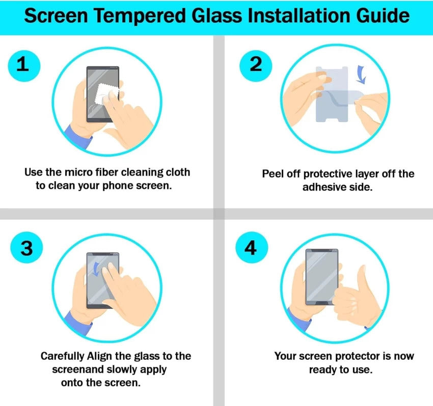 Super Premium Quality Tempered Glass Screen Guard Protector With Black Border Suitable For Xiaomi Redmi 14R