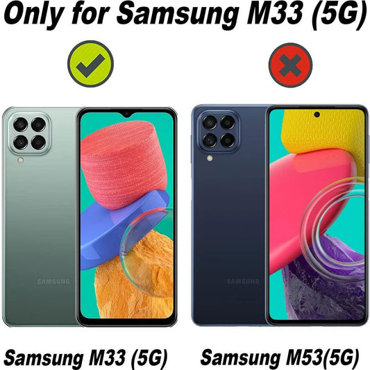 VAKIBO Best Selling Black and Transparent Back Cover Case Made With Soft TPU and Acrylic With 4 Corner and Camera Protection Suitable for Samsung Galaxy M33