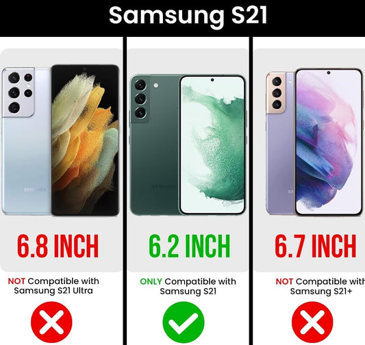 VAKIBO Premium Clear 1.5MM Thick Transparent Soft TPU Rubber Back Cover Case With Camera Protection Suitable for Samsung Galaxy S21