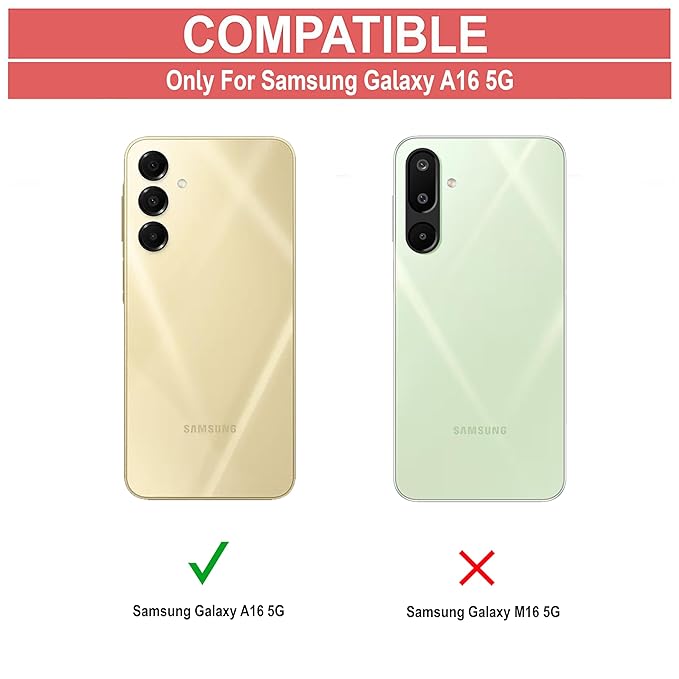 VAKIBO Best Selling Black and Transparent Back Cover Case Made With Soft TPU and Acrylic With 4 Corner and Camera Protection Suitable for Samsung Galaxy A16