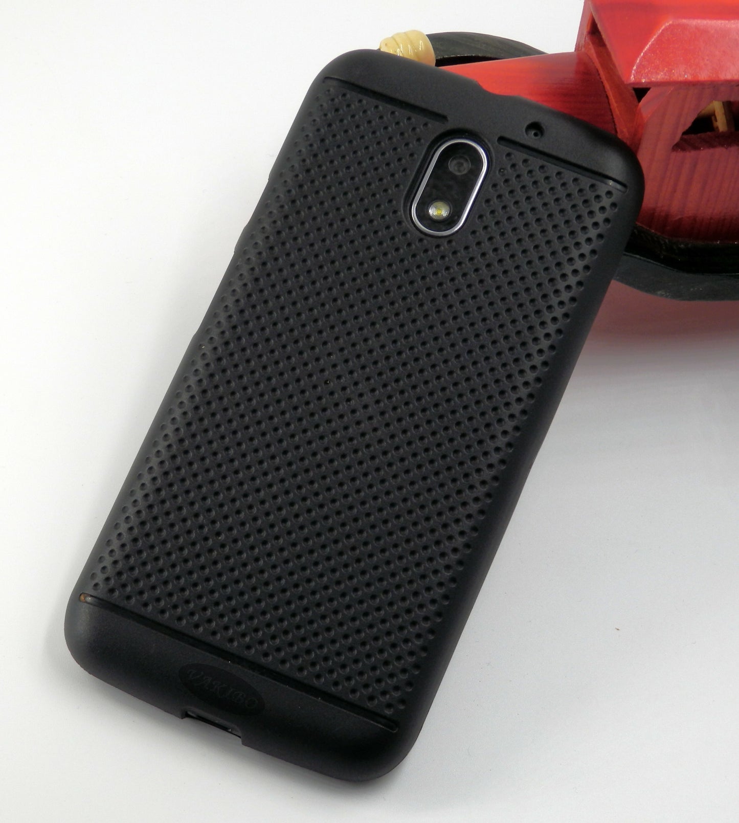 VAKIBO Dotted Design Black Coloured Soft TPU Back Cover Case Suitable for Moto E3 Power