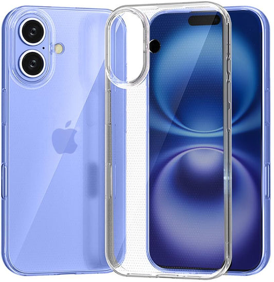 VAKIBO Premium Clear 2MM Thick Transparent Soft TPU Rubber Back Cover Case With Camera Protection Suitable for iPhone 16 Plus