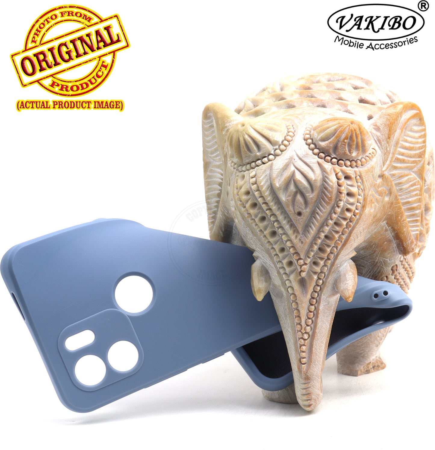 VAKIBO Matte 1.5 MM Thick With Camera Protection Steel Blue Coloured Soft TPU Rubber Back Cover Case Suitable for Mi Redmi A1 Plus