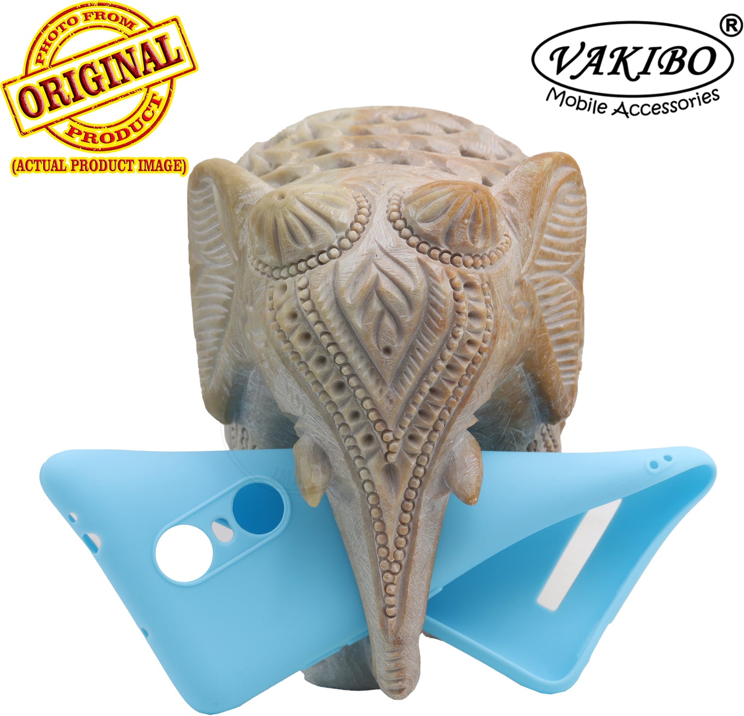 VAKIBO 1.2 MM Thick Sky Blue Coloured Soft TPU Rubber Back Cover Case With Camera Protection Ring Suitable for MI Redmi Note 3